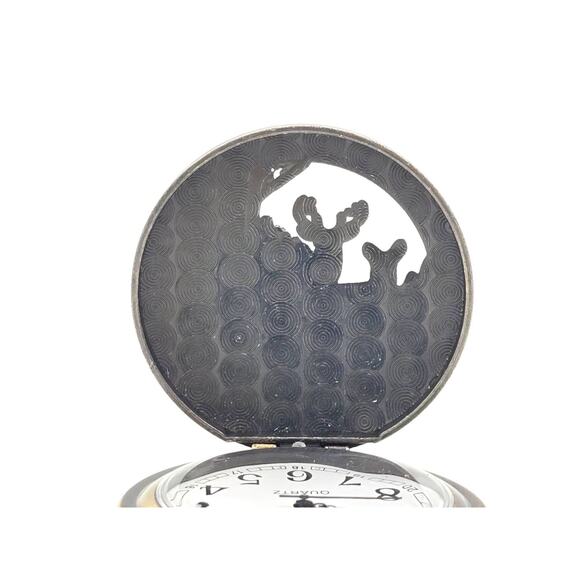 Deer Pocket Watch NEW Gift for Hunter Outdoors Nature Lover Vintage Bronze Look - Picture 7 of 8